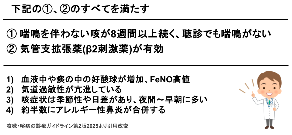咳喘息の診断基準