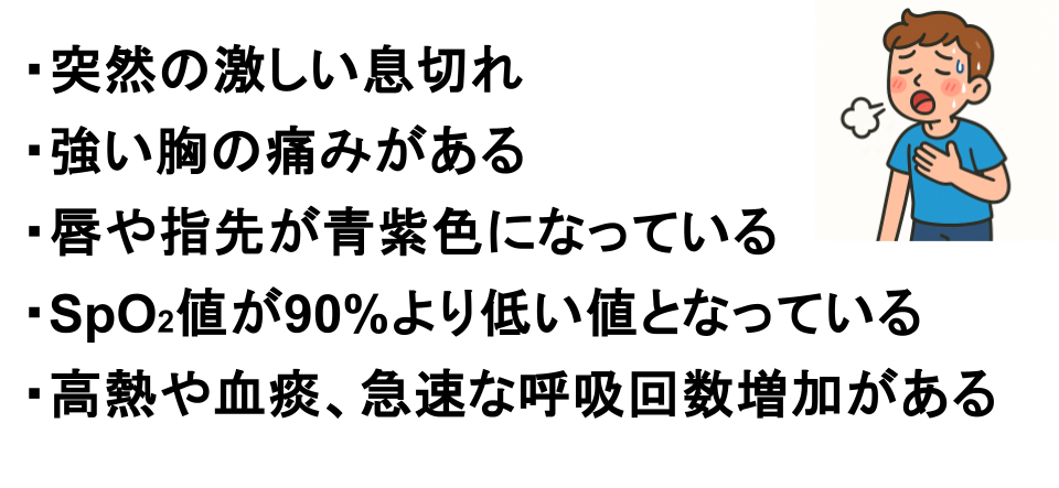すぐに受診が必要な状態